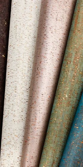 Cork and wood veneer wallcovering rolls