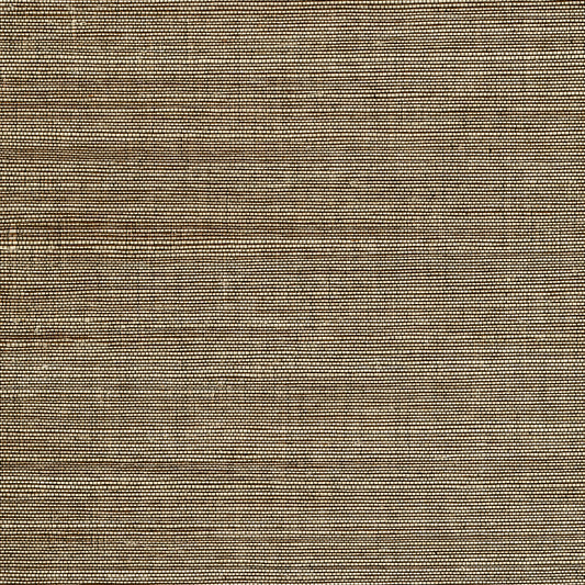 Kenneth James Marcin Brown Grasscloth Wallpaper, 36-in by 24-ft