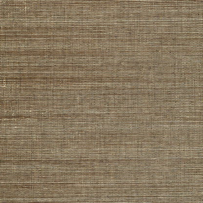 Kenneth James Marcin Brown Grasscloth Wallpaper, 36-in by 24-ft