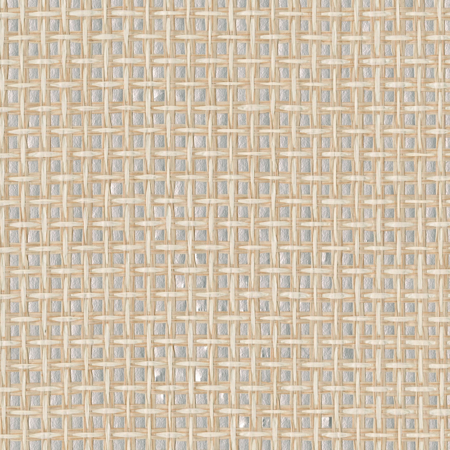 Kenneth James Tai Xi Cream Grasscloth Wallpaper, 36-in by 24-ft