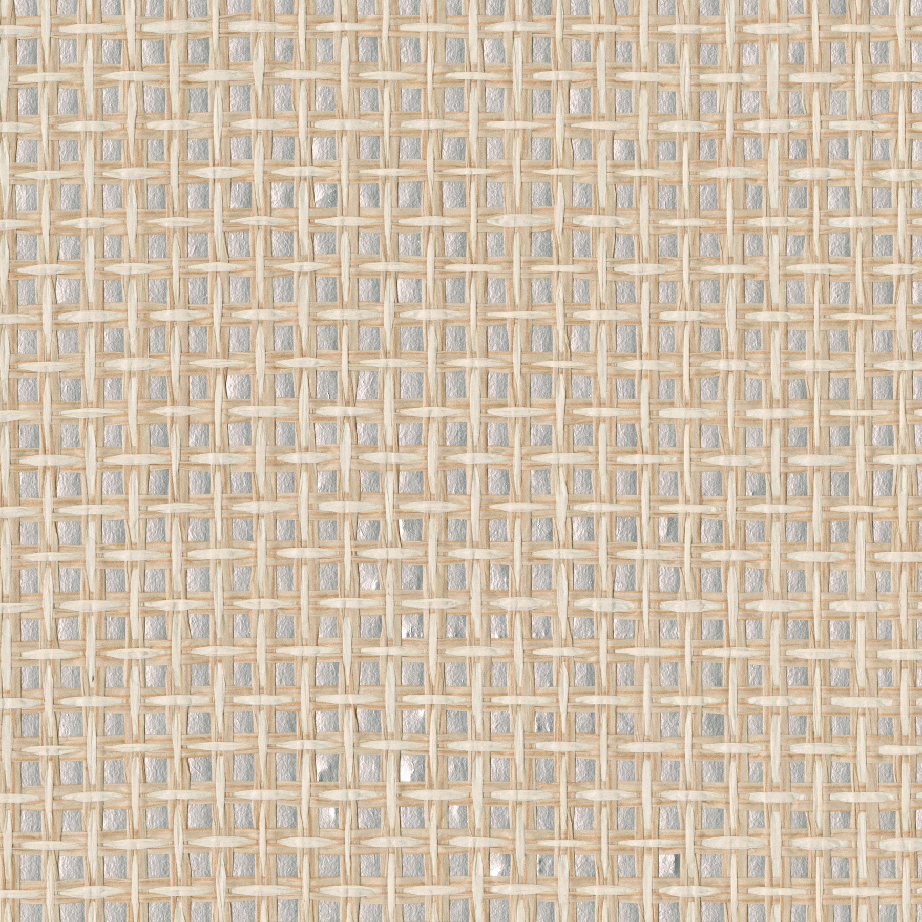 Kenneth James Tai Xi Cream Grasscloth Wallpaper, 36-in by 24-ft