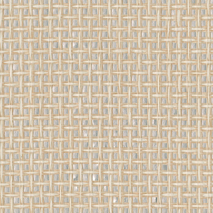 Kenneth James Tai Xi Cream Grasscloth Wallpaper, 36-in by 24-ft