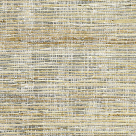 Kenneth James Luzhou Silver Grasscloth Wallpaper, 36-in by 24-ft