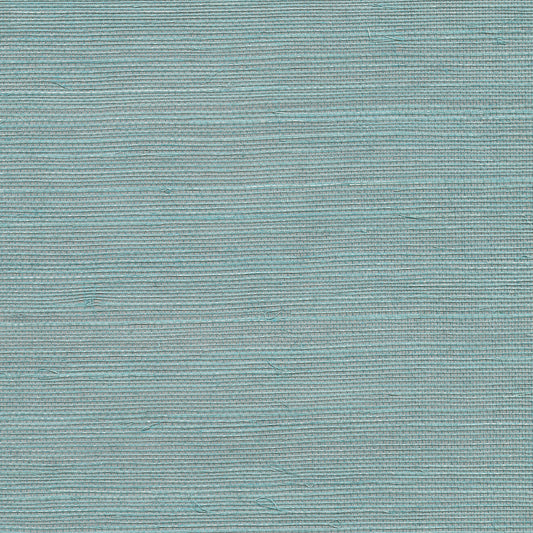 Kenneth James Haiphong Turquoise Grasscloth Wallpaper, 36-in by 24-ft