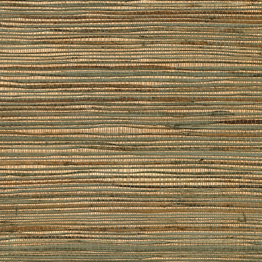 Kenneth James Ozamiz Copper Grasscloth Wallpaper, 36-in by 24-ft