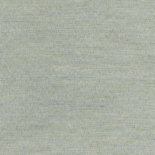 Kenneth James Samai Aquamarine Grasscloth Wallpaper, 36-in by 24-ft