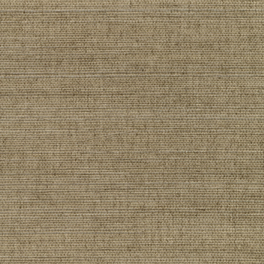 Kenneth James Kansu Brown Sisal Grasscloth Wallpaper, 36-in by 24-ft