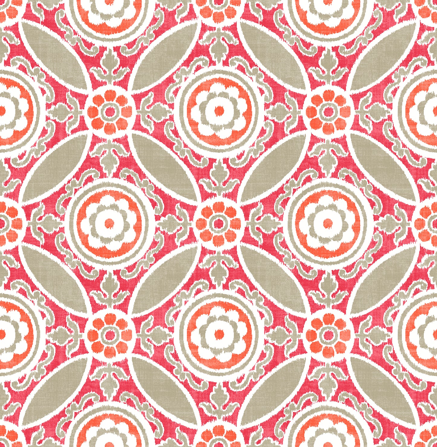 A-Street Prints Maya Pink Medallion Wallpaper, 20.5-in by 33-ft