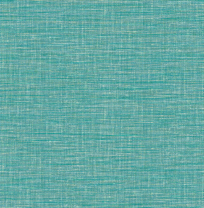 A-Street Prints Exhale Teal Faux Grasscloth Wallpaper, 20.5-in by 33-ft