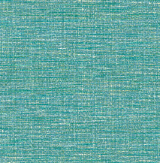 A-Street Prints Exhale Teal Faux Grasscloth Wallpaper, 20.5-in by 33-ft