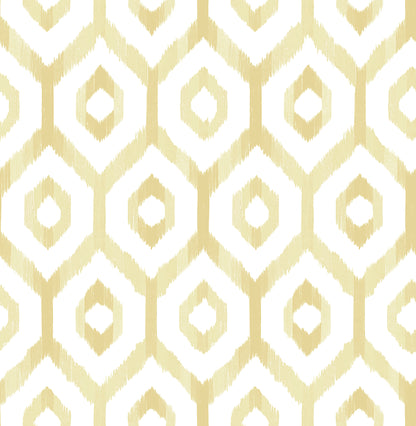 A-Street Prints Lucia Yellow Diamond Wallpaper, 20.5-in by 33-ft