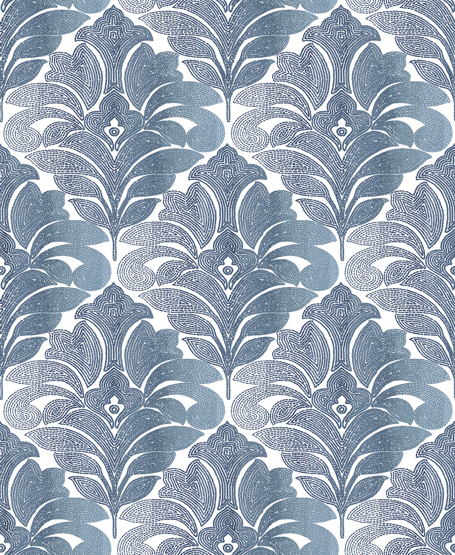 A-Street Prints Balangan Navy Damask Wallpaper, 20.5-in by 33-ft