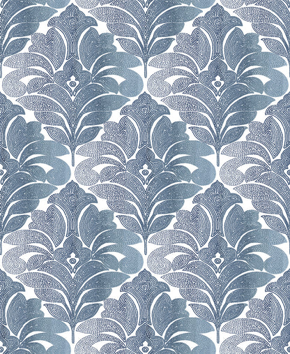 A-Street Prints Balangan Navy Damask Wallpaper, 20.5-in by 33-ft