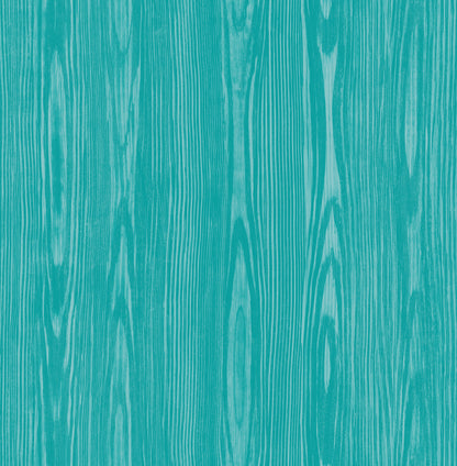 A-Street Prints Illusion Aqua Faux Wood Wallpaper, 20.5-in by 33-ft