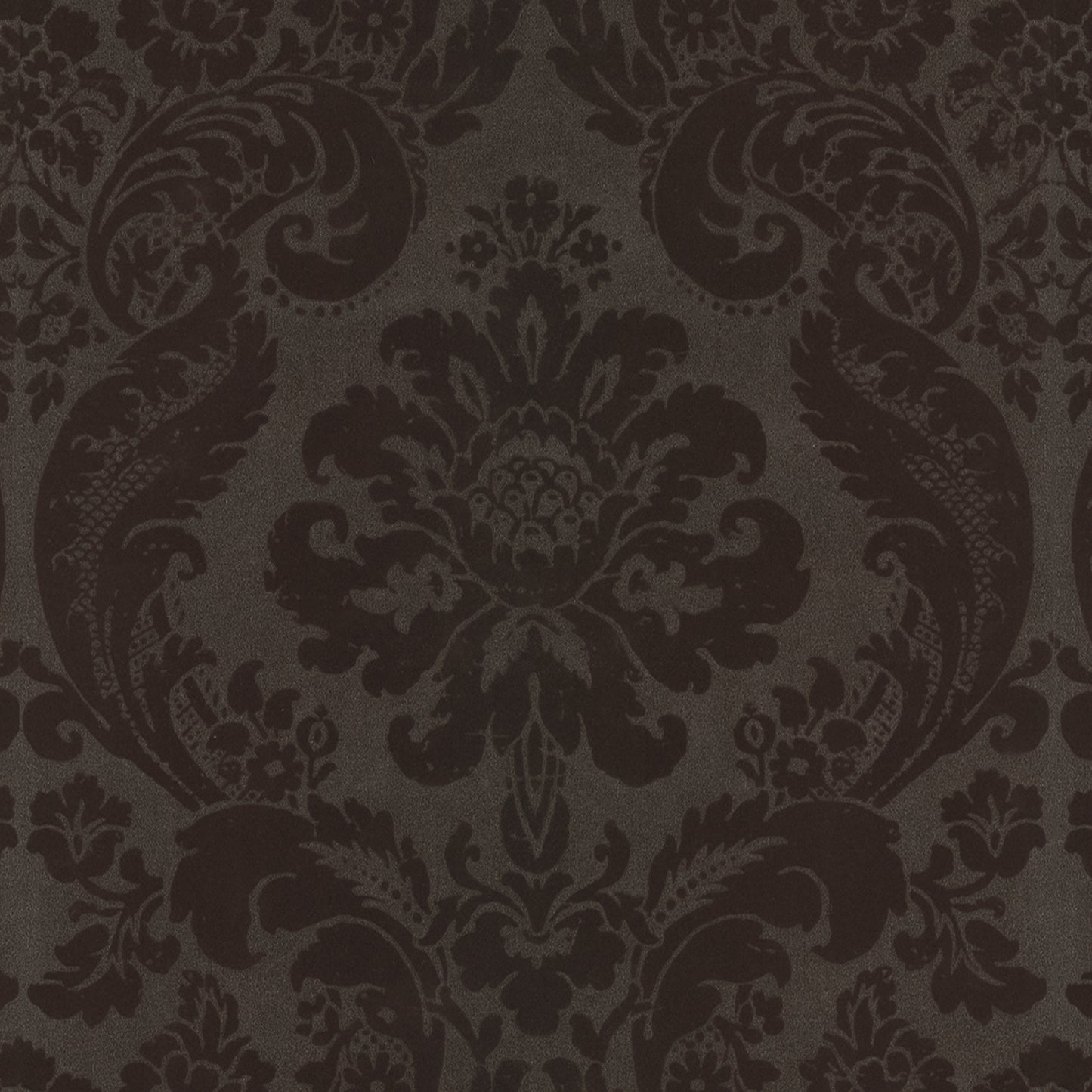 A-Street Prints Shadow Brown Flocked Damask Wallpaper, 20.5-in by 33-ft