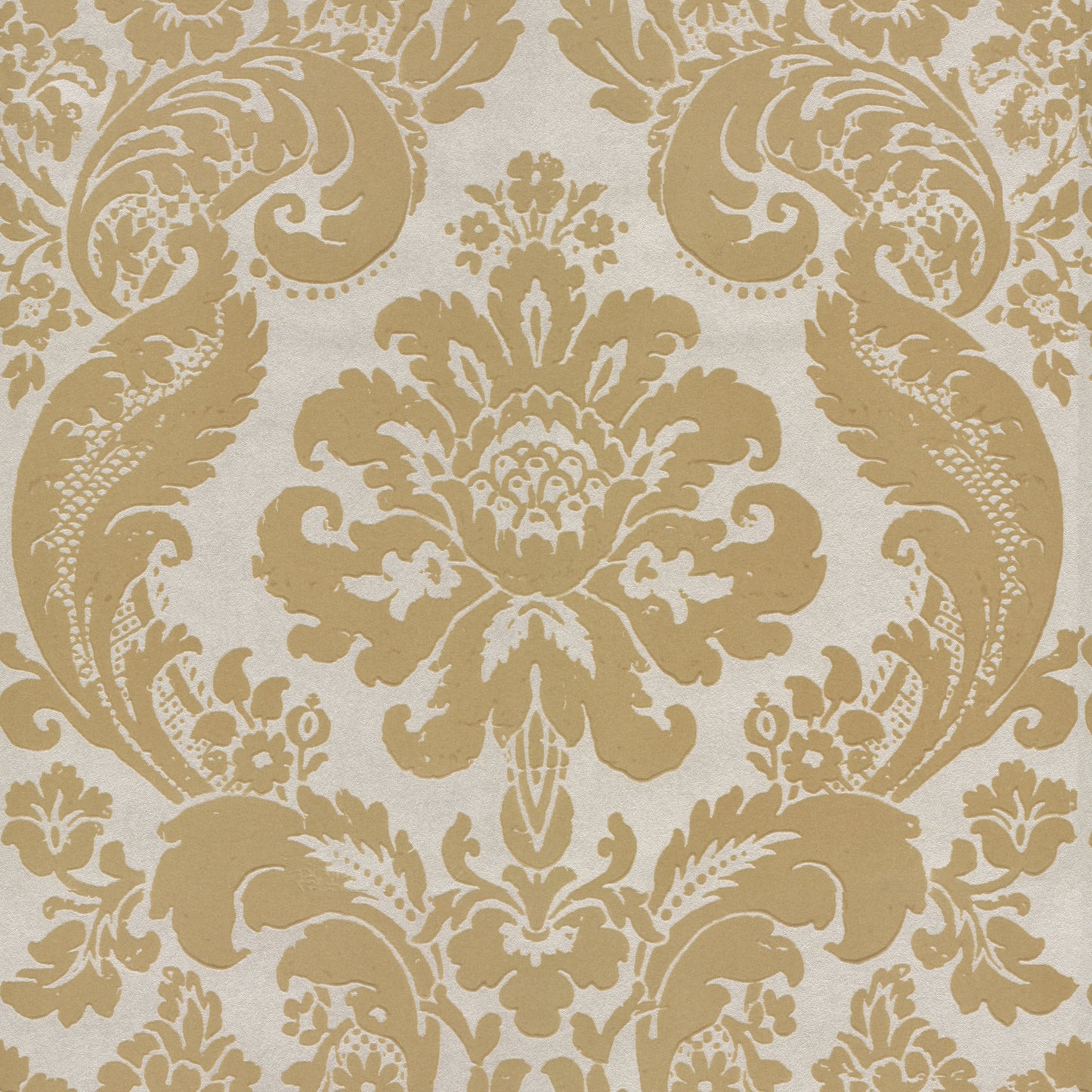 A-Street Prints Shadow Khaki Flocked Damask Wallpaper, 20.5-in by 33-ft