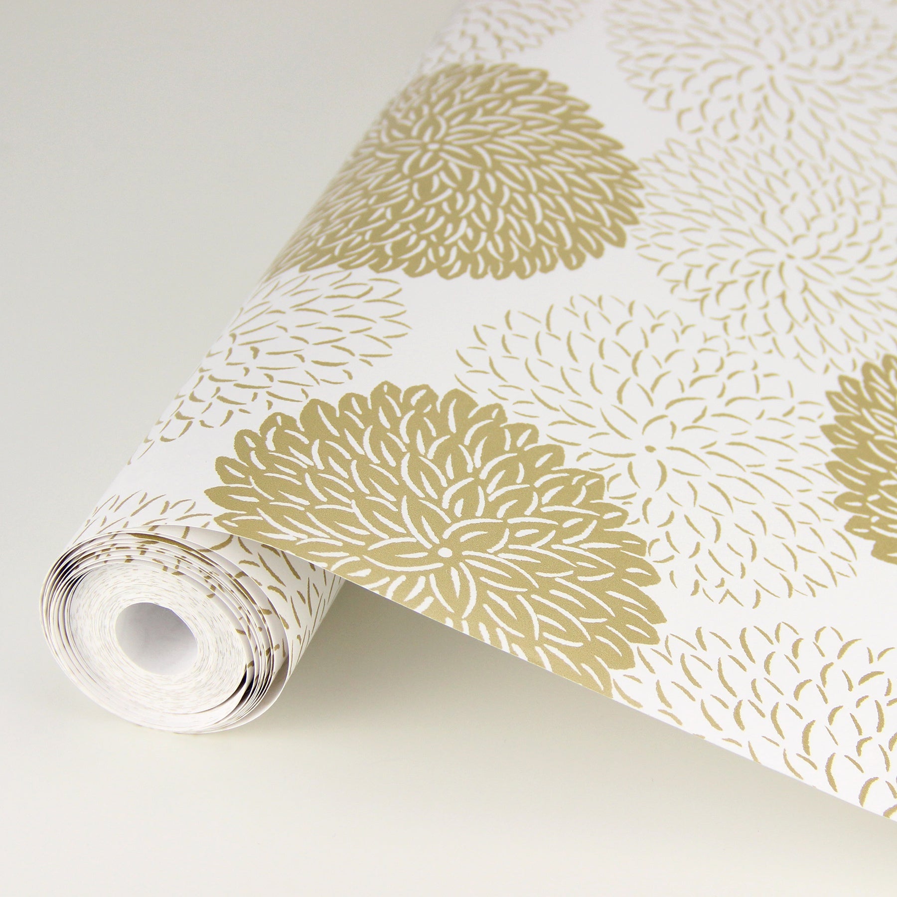 A-Street Prints Blithe Gold Floral Wallpaper, 20.5-in by 33-ft