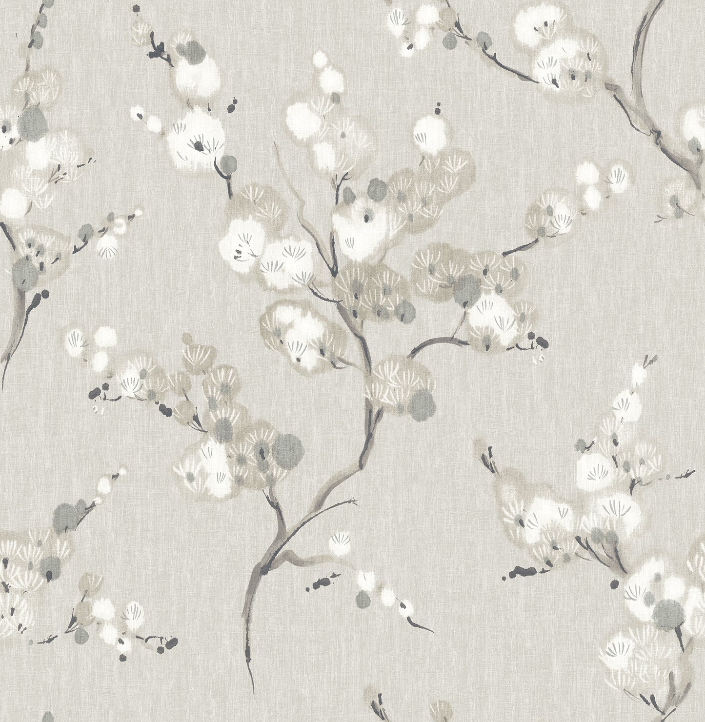 A-Street Prints Bliss Taupe Blossom Wallpaper, 20.5-in by 33-ft