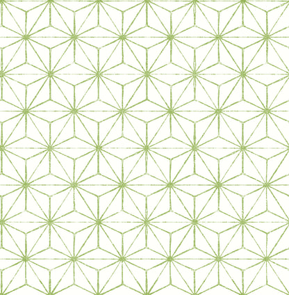 A-Street Prints Orion Green Geometric Wallpaper, 20.5-in by 33-ft