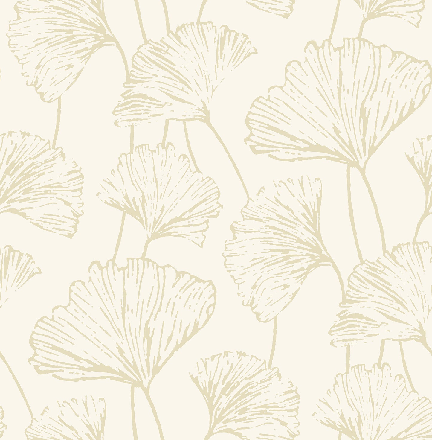 A-Street Prints Reverie Gold Ginkgo Wallpaper, 20.5-in by 33-ft