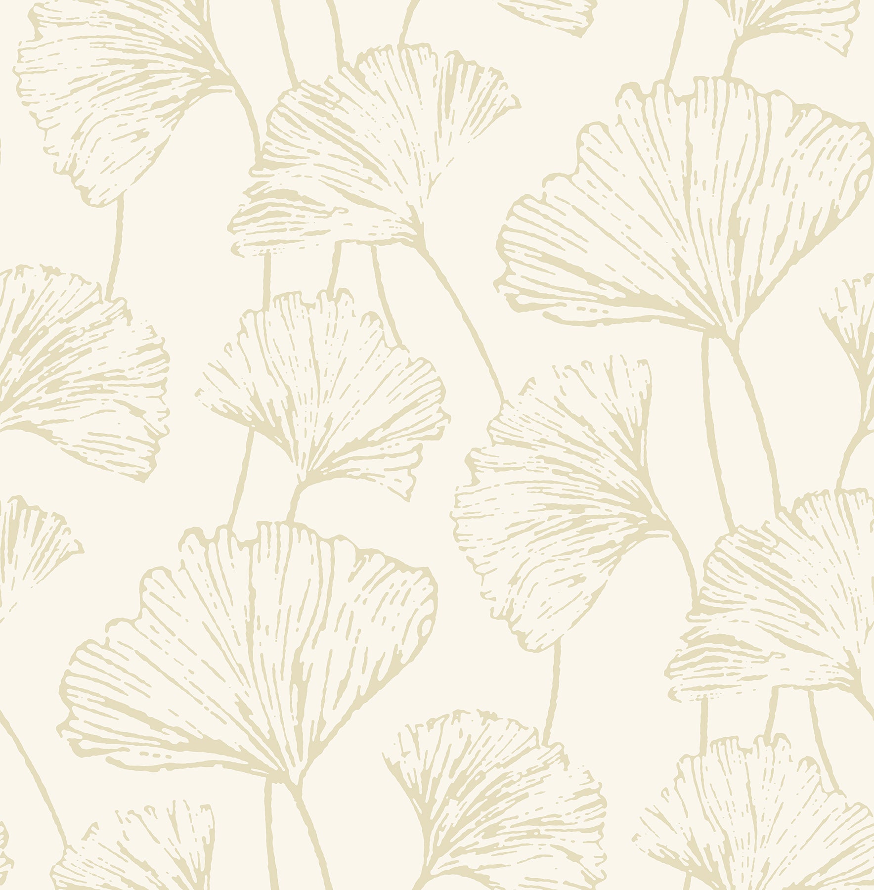 A-Street Prints Reverie Gold Ginkgo Wallpaper, 20.5-in by 33-ft