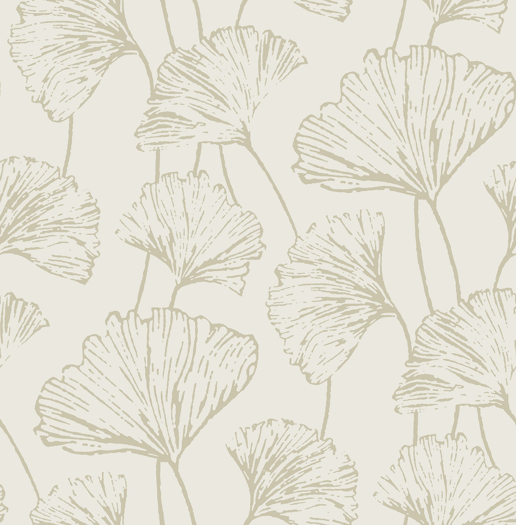 A-Street Prints Reverie Grey Ginkgo Wallpaper, 20.5-in by 33-ft