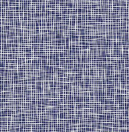 A-Street Prints Shanti Blue Grid Wallpaper, 20.5-in by 33-ft