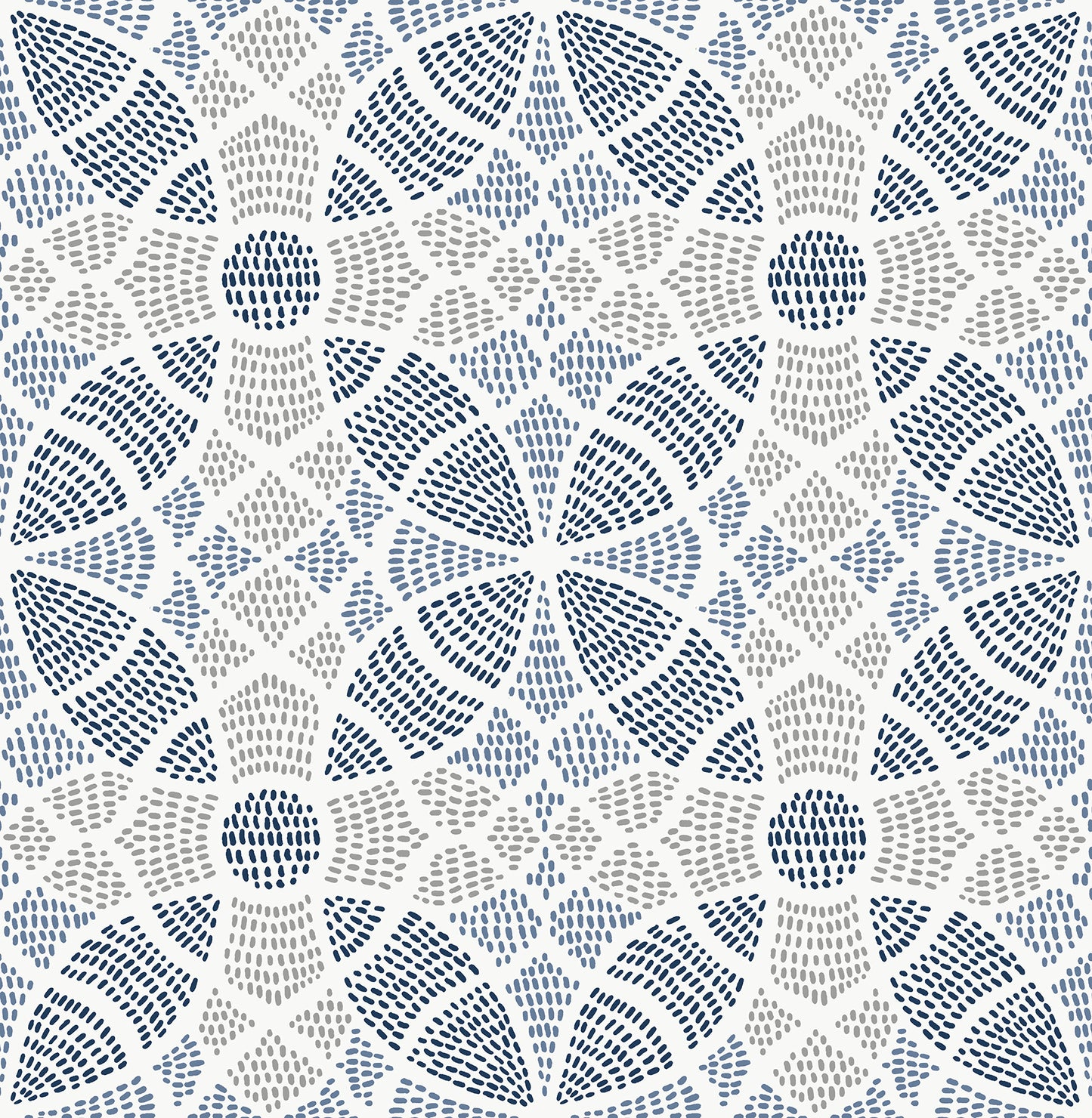 A-Street Prints Zazen Blue Geometric Wallpaper, 20.5-in by 33-ft