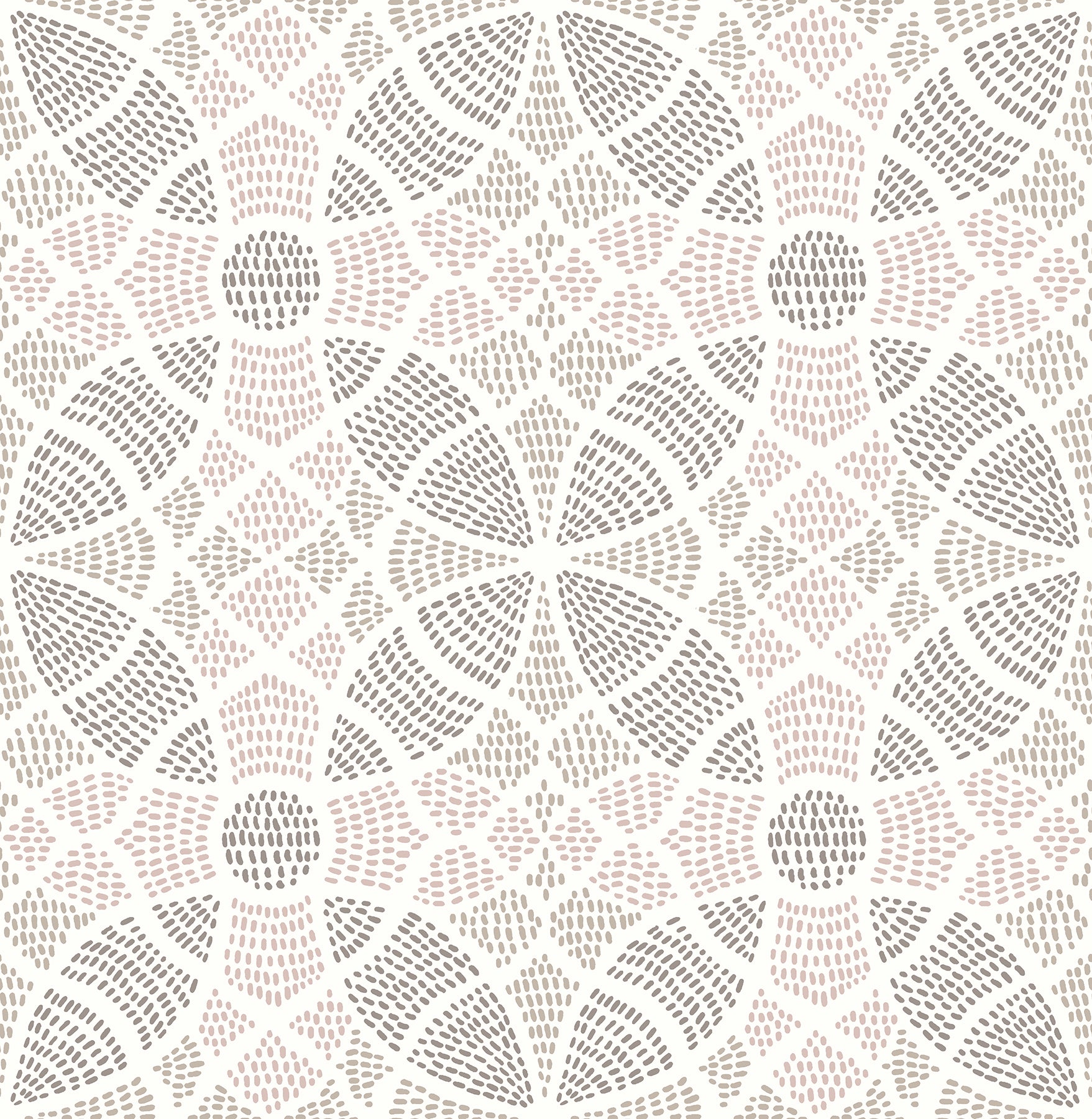 A-Street Prints Zazen Rose Geometric Wallpaper, 20.5-in by 33-ft