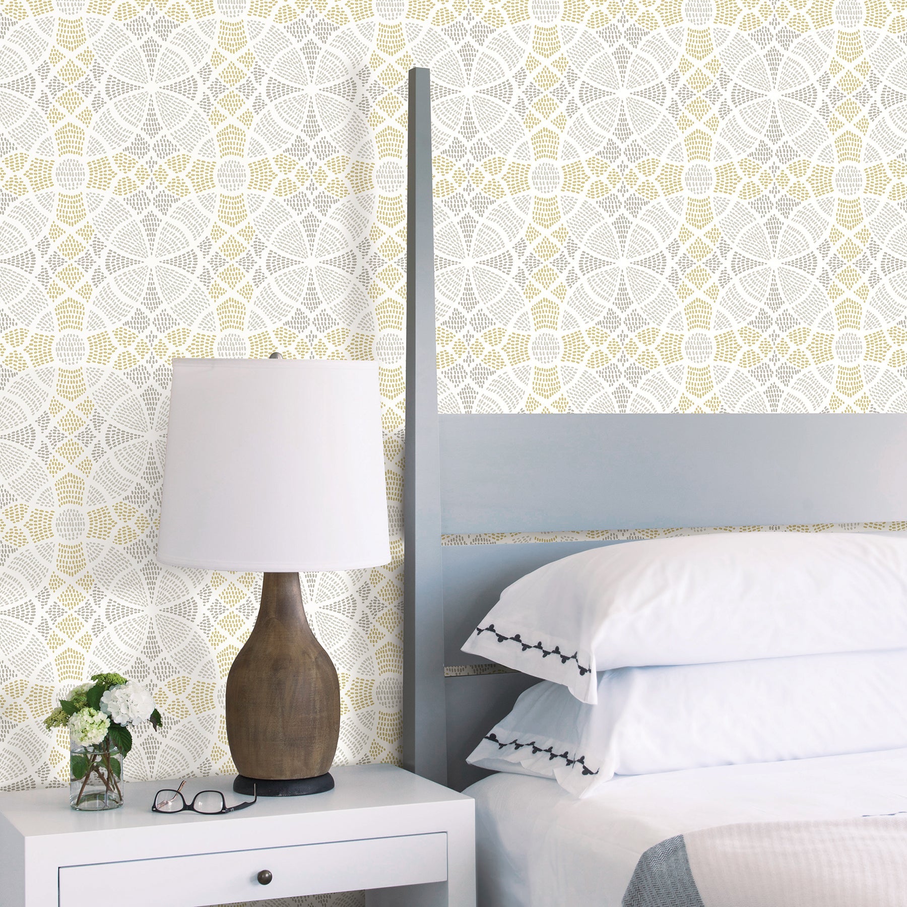 A-Street Prints Zazen Yellow Geometric Wallpaper, 20.5-in by 33-ft