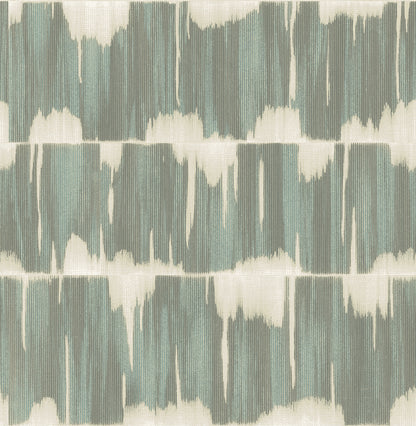 A-Street Prints Serendipity Teal Shibori Wallpaper, 20.5-in by 33-ft