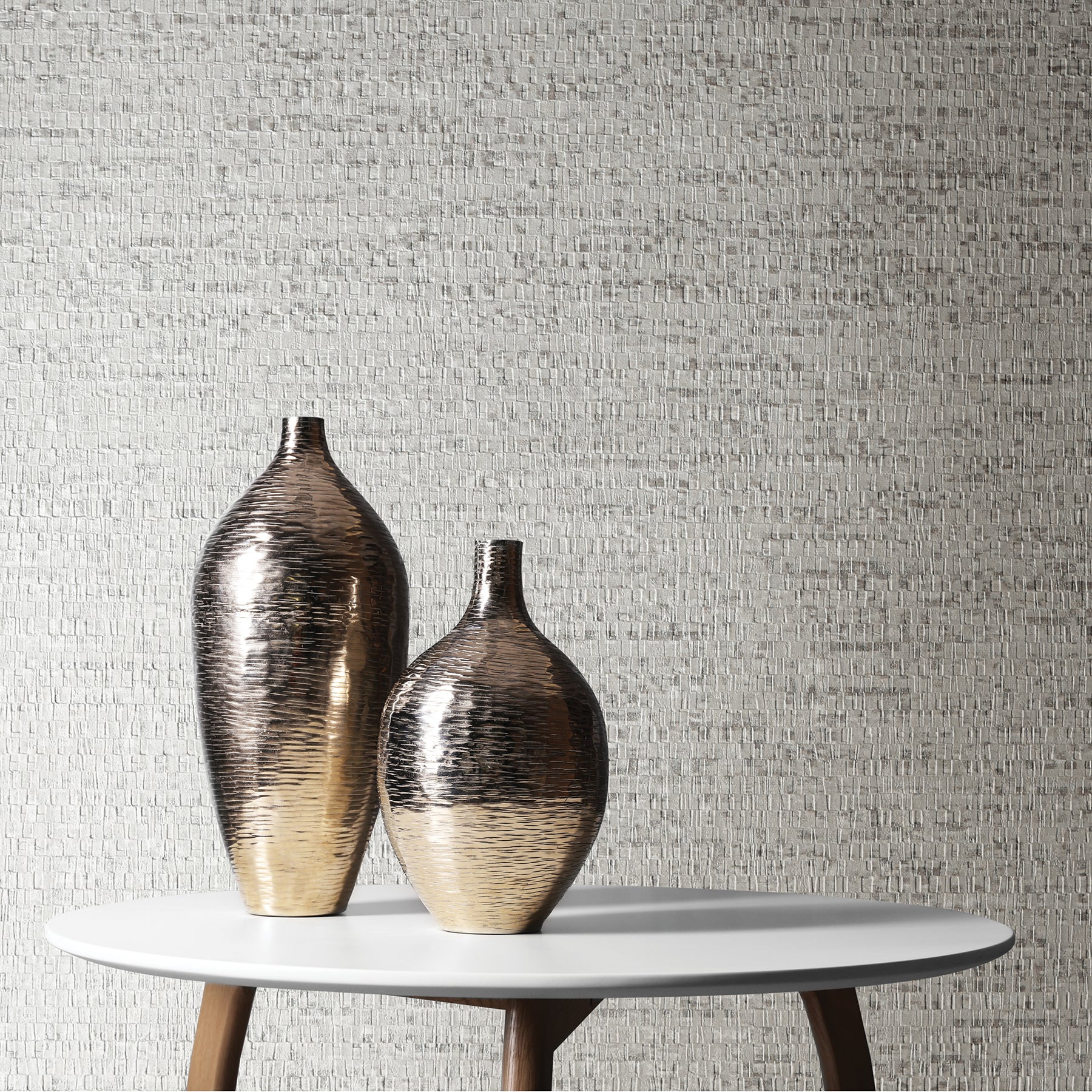 Warner Textures Pizazz Taupe Faux Paper Weave Wallpaper, 27-in by 27-ft