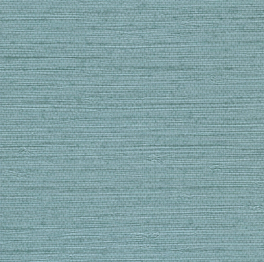 Warner Textures Bali Blue Seagrass Wallpaper, 27-in by 27-ft