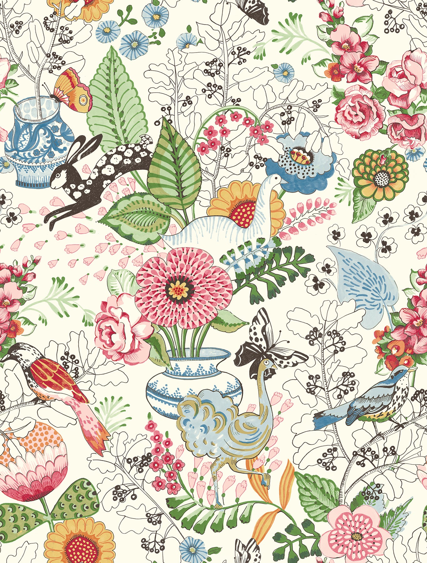 A-Street Prints Whimsy Multicolor Fauna Wallpaper, 20.5-in by 33-ft