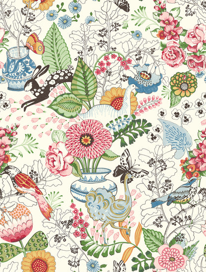 A-Street Prints Whimsy Multicolor Fauna Wallpaper, 20.5-in by 33-ft