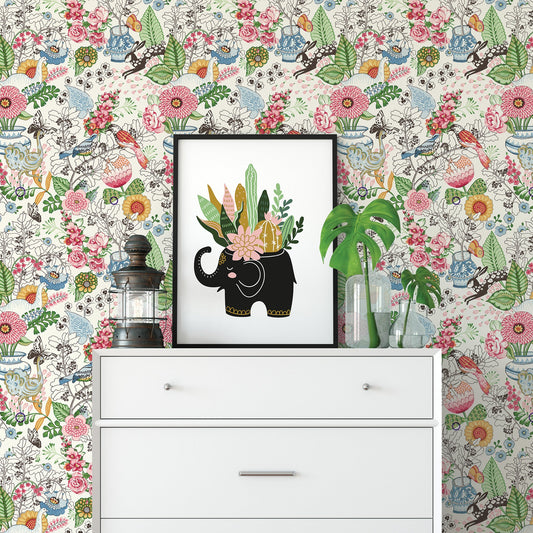 A-Street Prints Whimsy Multicolor Fauna Wallpaper, 20.5-in by 33-ft