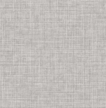 A-Street Prints Mendocino Grey Linen Wallpaper, 20.5-in by 33-ft