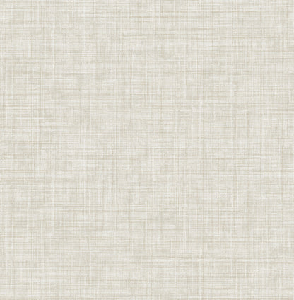 A-Street Prints Mendocino Beige Linen Wallpaper, 20.5-in by 33-ft