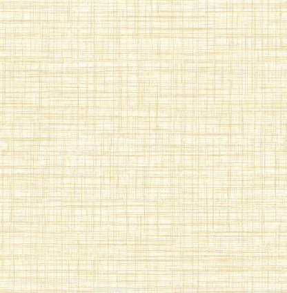 A-Street Prints Mendocino Light Yellow Linen Wallpaper, 20.5-in by 33-ft