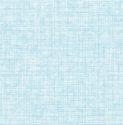 A-Street Prints Mendocino Blue Linen Wallpaper, 20.5-in by 33-ft