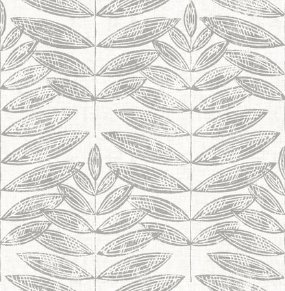 A-Street Prints Akira Dove Leaf Wallpaper, 20.5-in by 33-ft