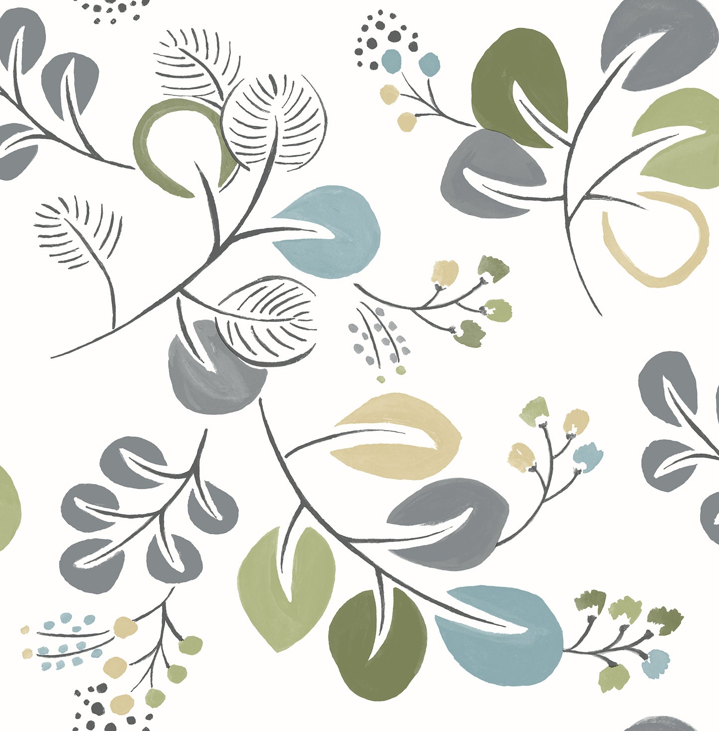 A-Street Prints Jona Green Trail Wallpaper, 20.5-in by 33-ft