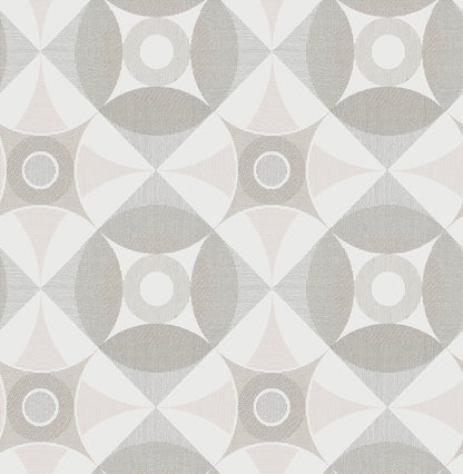 A-Street Prints Ellis Light Brown Geometric Wallpaper, 20.5-in by 33-ft