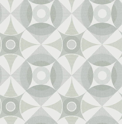 A-Street Prints Ellis Sage Geometric Wallpaper, 20.5-in by 33-ft