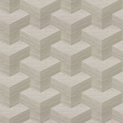 A-Street Prints Y Knot Neutral Geometric Texture Wallpaper, 27-in by 27-ft