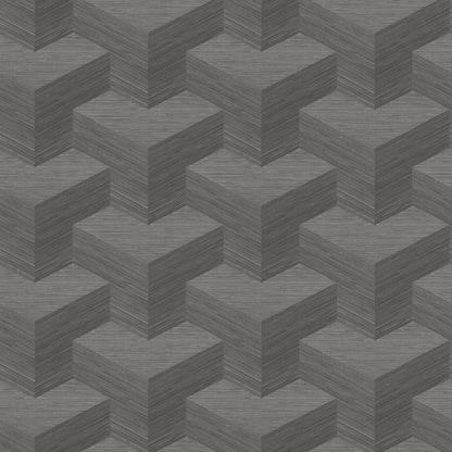 A-Street Prints Y Knot Grey Geometric Texture Wallpaper, 27-in by 27-ft