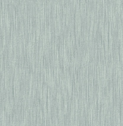 A-Street Prints Chiniile Light Blue Faux Linen Wallpaper, 20.5-in by 33-ft