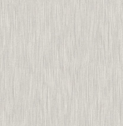 A-Street Prints Chiniile Grey Faux Linen Wallpaper, 20.5-in by 33-ft