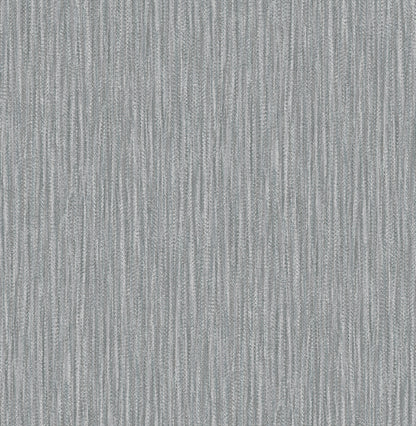 A-Street Prints Raffia Charcoal Faux Grasscloth Wallpaper, 20.5-in by 33-ft