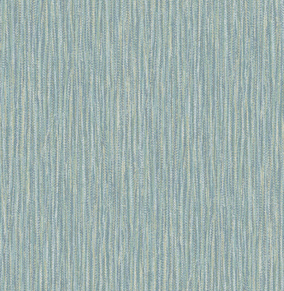 A-Street Prints Raffia Aqua Faux Grasscloth Wallpaper, 20.5-in by 33-ft